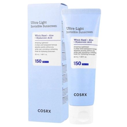 COSRX Ultra Light Invisible Sunscreen SPF50+ - Könnyű hidratáló fényvédő krém 